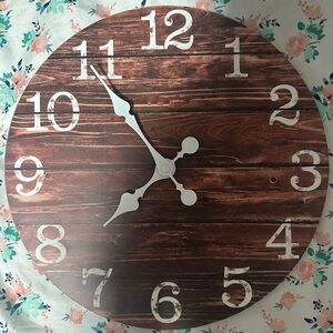 Rustic Wooden Wall Clock